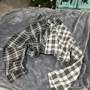 SHEIN Crop flannel
